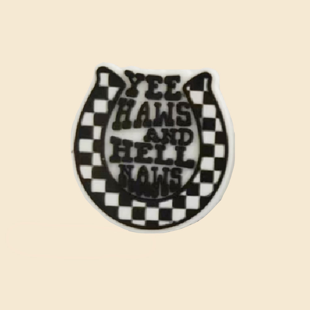 Wholesale 10pcs Cartoon Alphabet Checkerboard Silicone Beads